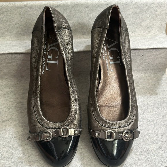 AGL ,leather flats size 39.5-Italy- Us-9.5 - Picture 2 of 9